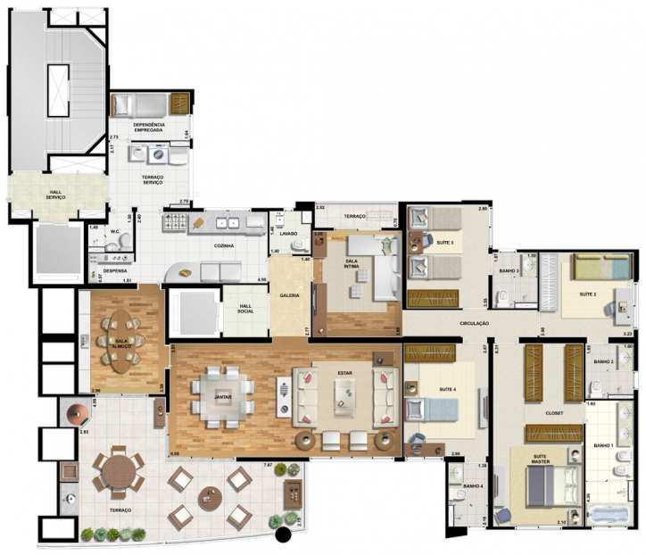 Apartamento, 4 quartos, 207 m² - Foto 19